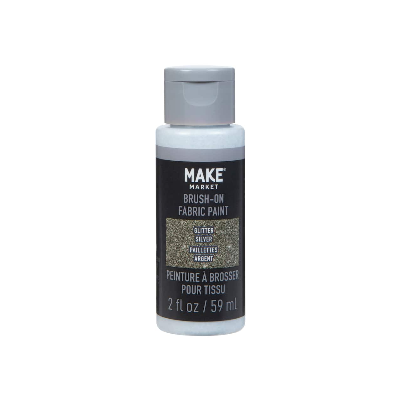12 Pack: Glitter Brush-On Fabric Paint by Make Market®